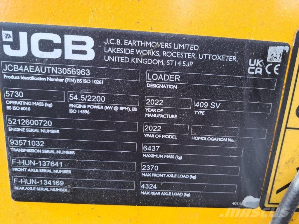 JCB 409 Kolové nakladače