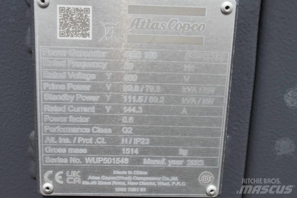 Atlas Copco QES 100 Naftové generátory