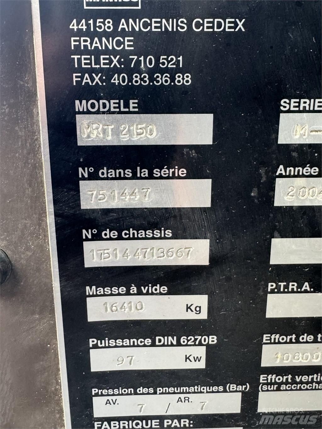 Manitou MRT 2150 Teleskopické manipulátory