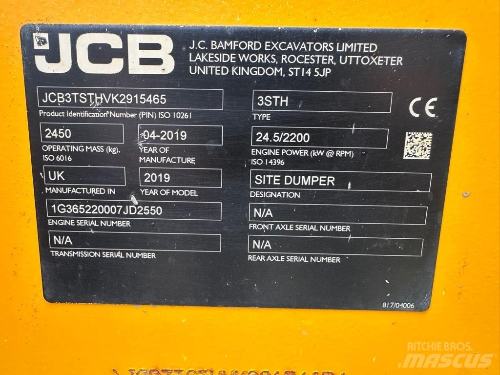 JCB 3STH SWIVEL Vyklápěcí dempry