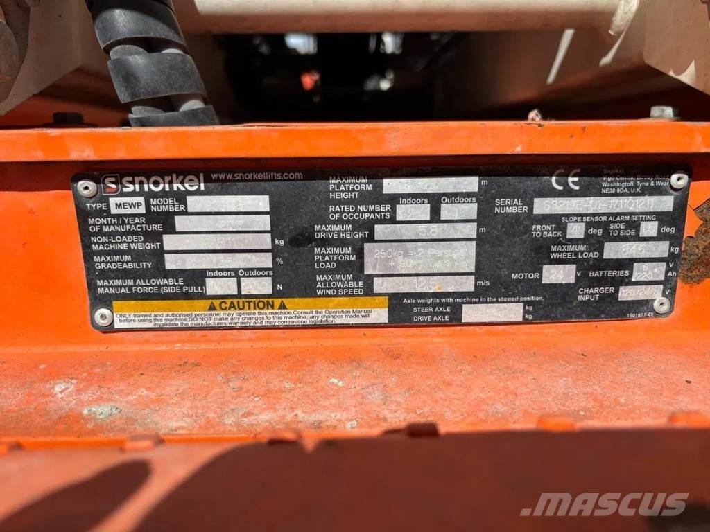 Snorkel S3219E Nůžková zvedací plošina