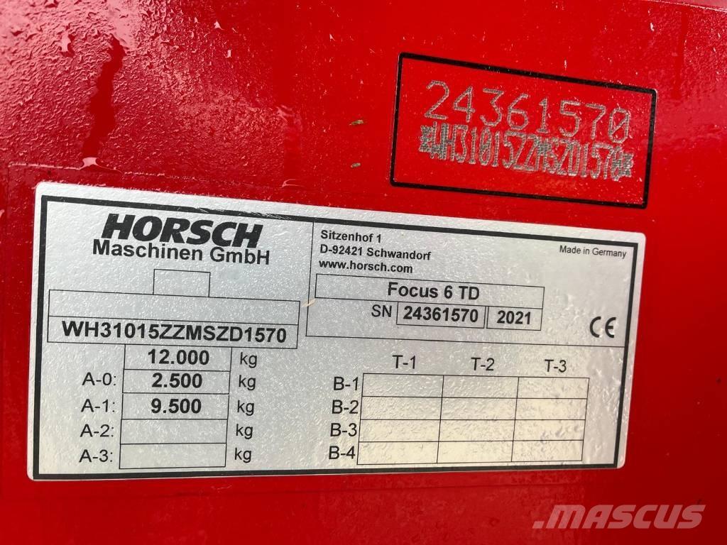 Horsch Focus 6 TD Mechanické secí stroje
