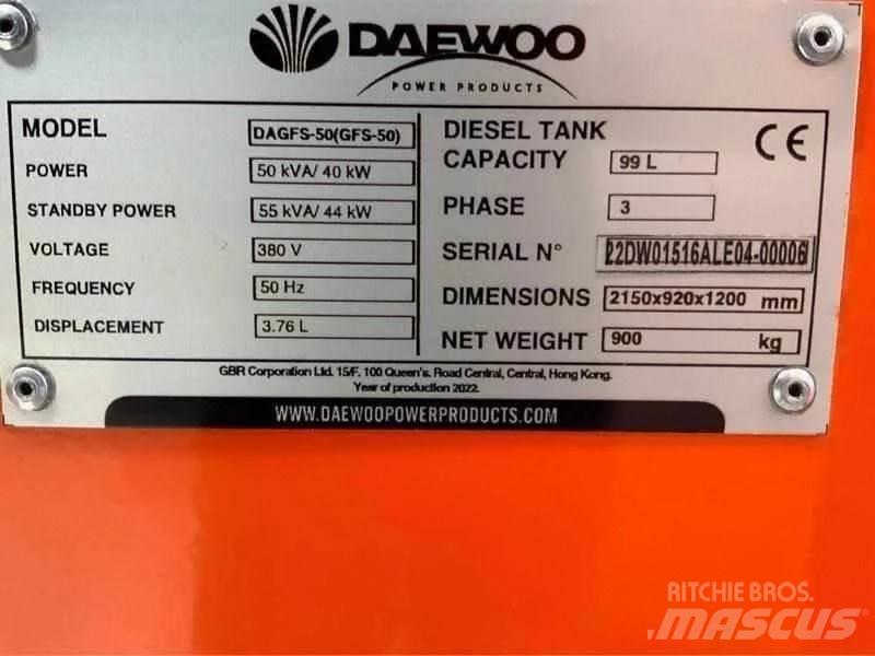 Daewoo DAGFS-50 Naftové generátory