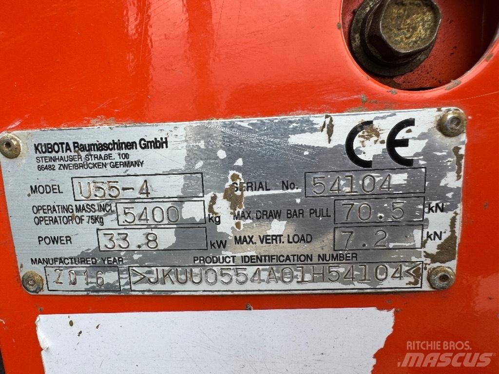 Kubota U 55-4 Mini rýpadla < 7t