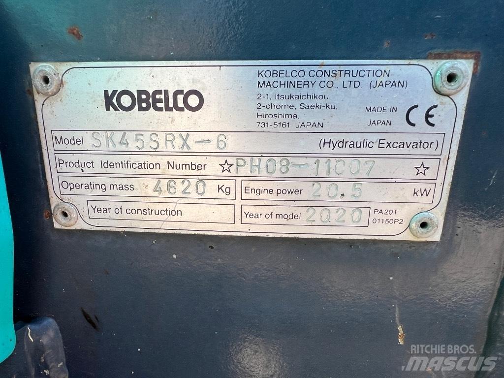Kobelco SK 45 SRX-6 Mini rýpadla < 7t