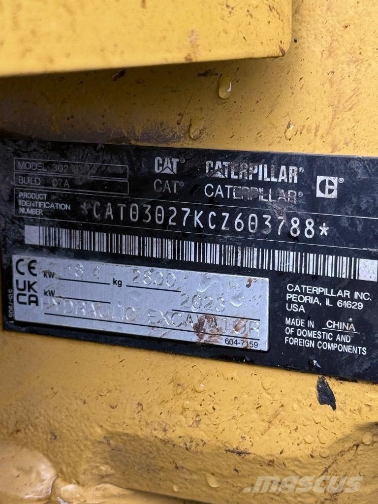 CAT 302.7 CR Mini rýpadla < 7t