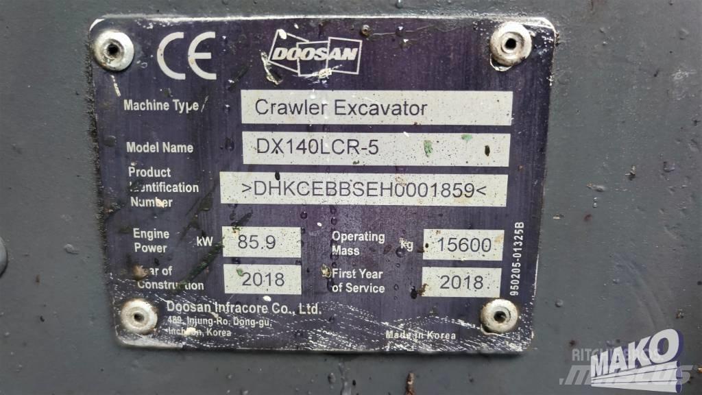 Doosan DX 140 LCR Pásová rýpadla