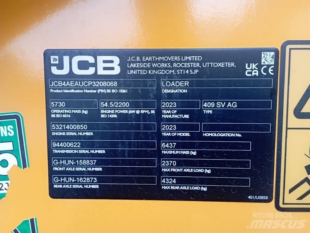 JCB 409 Kolové nakladače