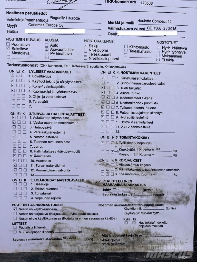 Haulotte Compact 12 Nůžková zvedací plošina