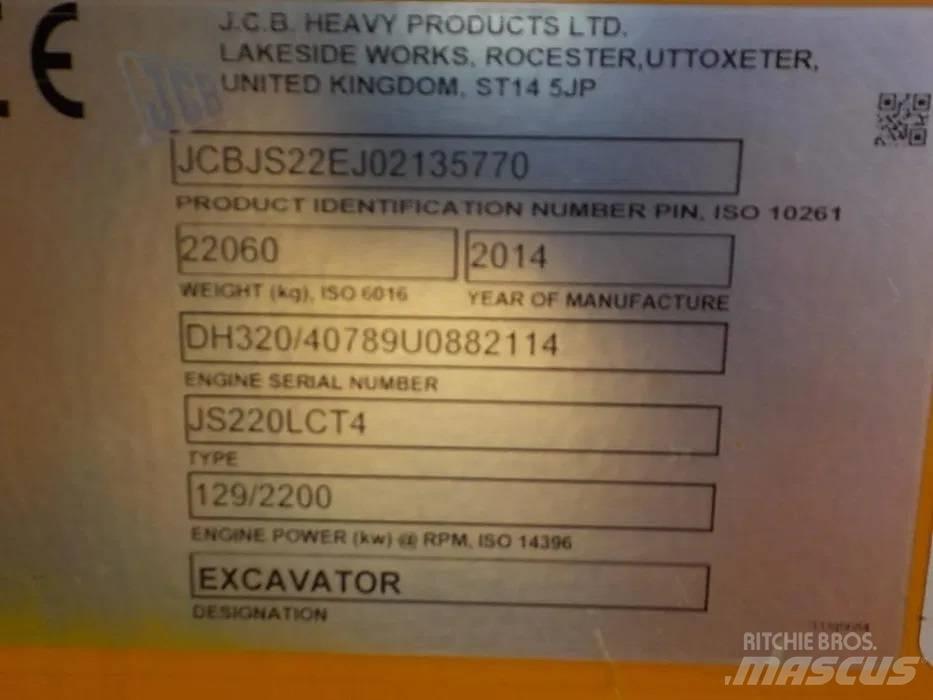 JCB JS220LC Pásová rýpadla