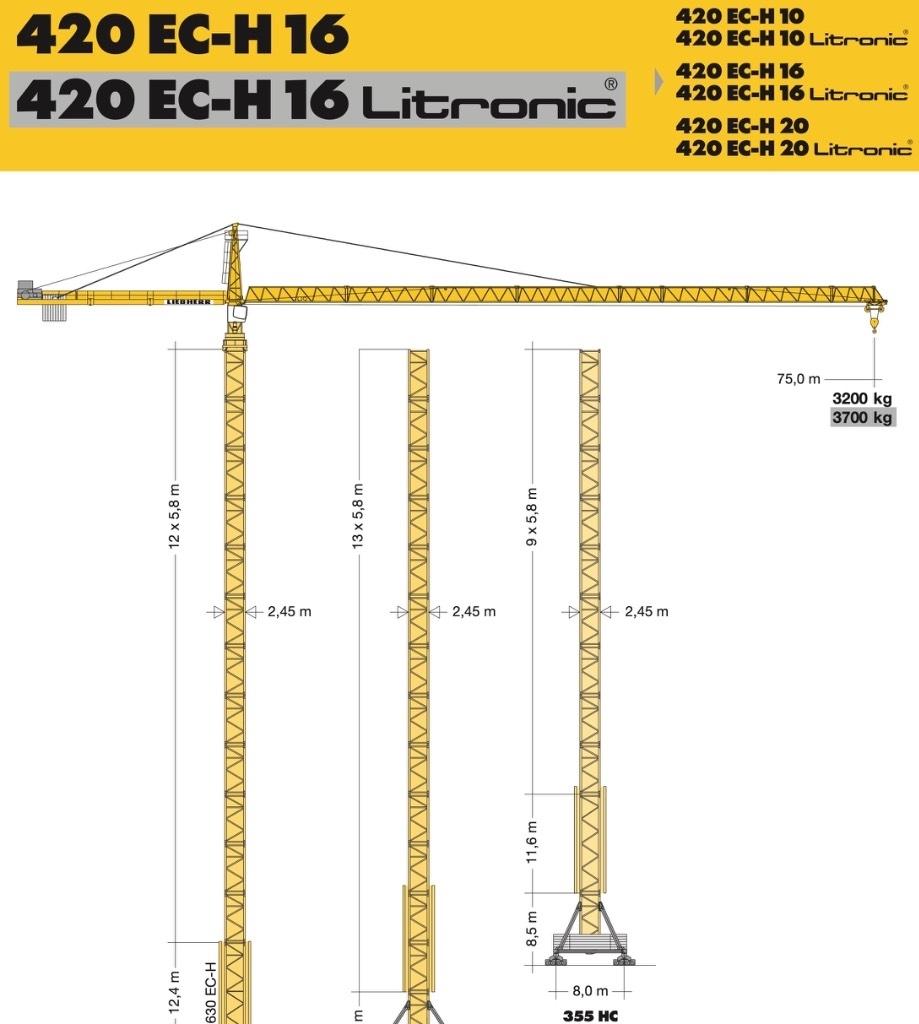 Liebherr 420 EC-H16 Stavební jeřáby