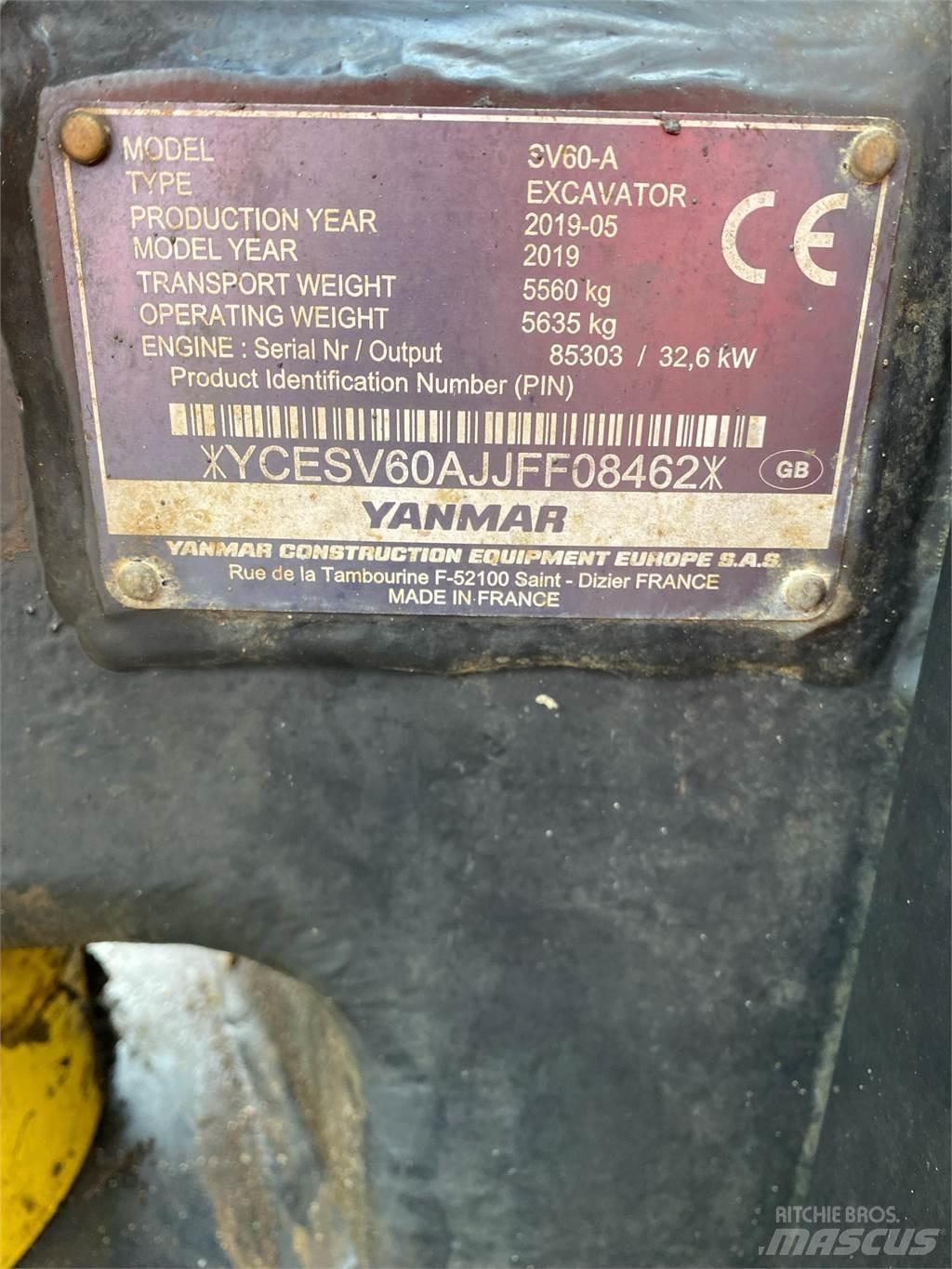 Yanmar SV60 Mini rýpadla < 7t