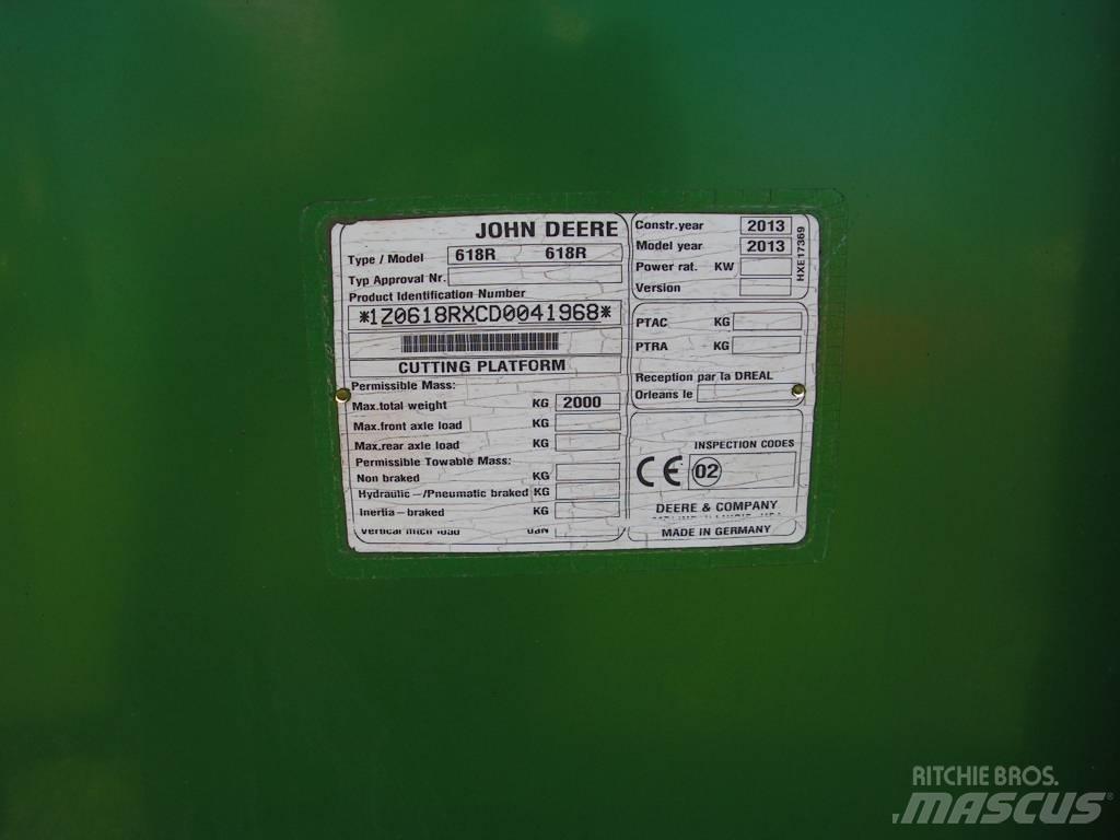 John Deere 618 R Kombajnové hlavice