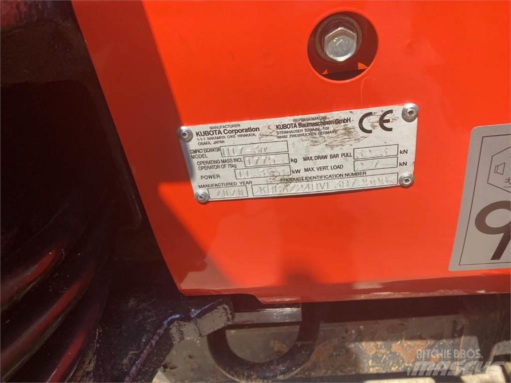 Kubota U17-3 Mini rýpadla < 7t