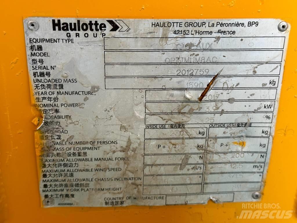 Haulotte OPTIMUM 8 Nůžková zvedací plošina