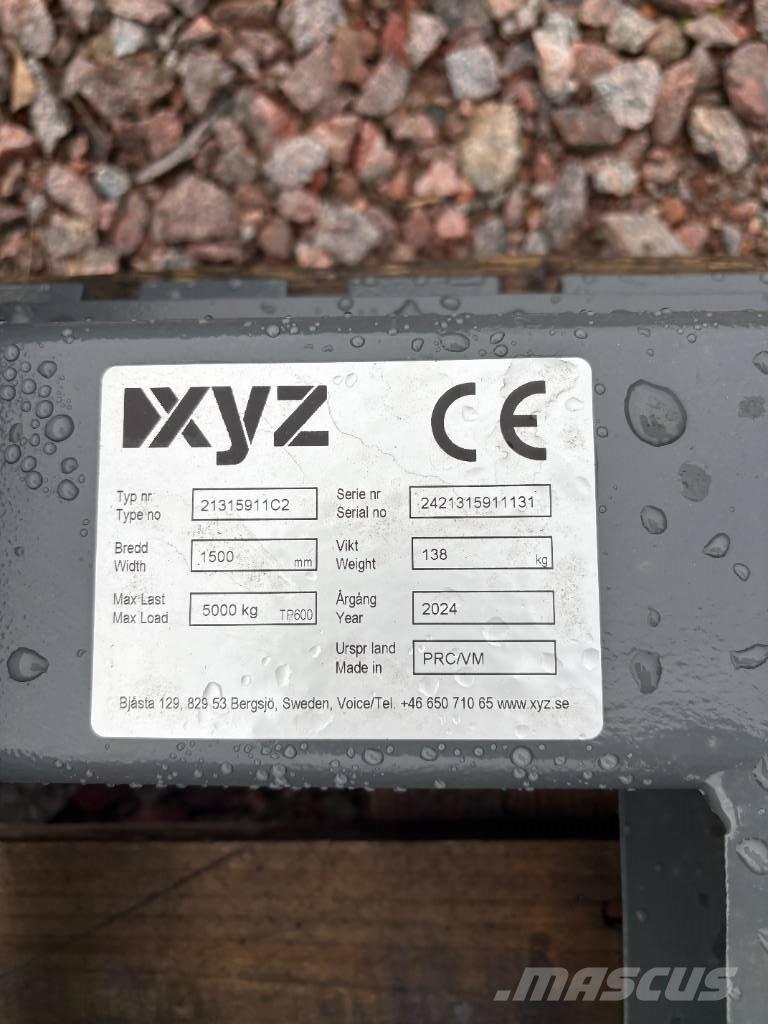 XYZ Gaffelställ BM Kolové nakladače