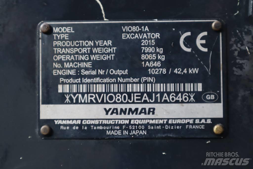 Yanmar VIO80-1A Midi rýpadla 7t - 12t