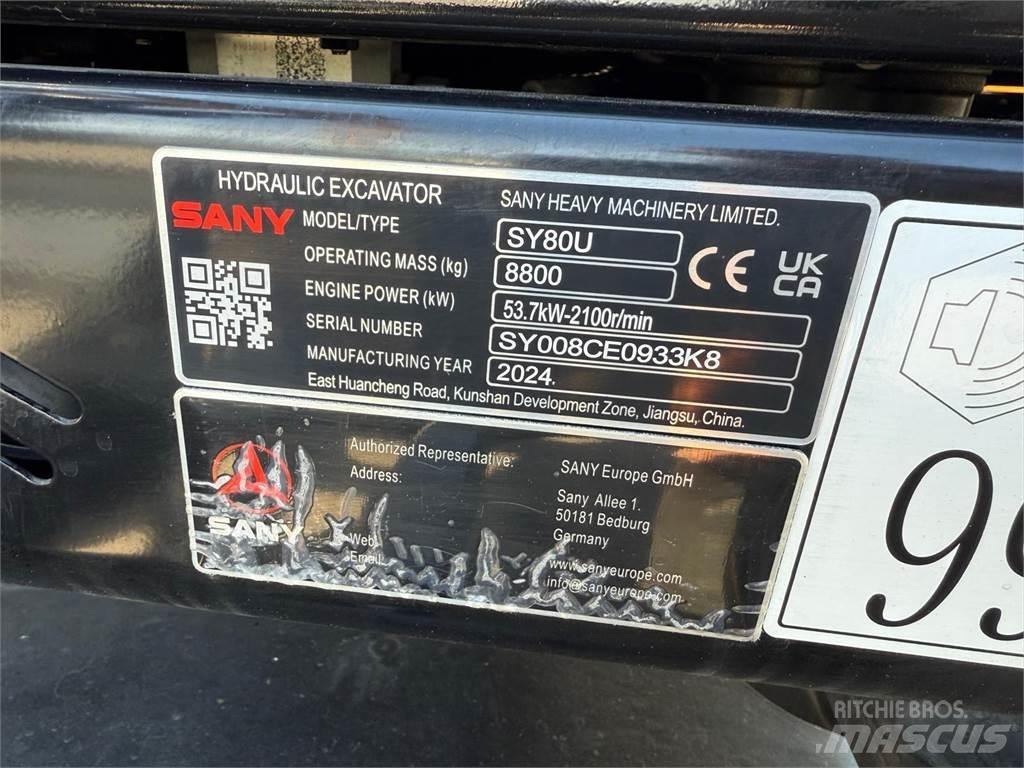 Sany SY80U Midi rýpadla 7t - 12t