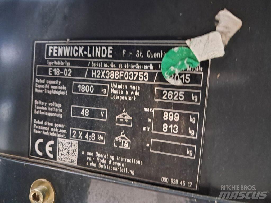 Linde E18-02 Akumulátorové vozíky