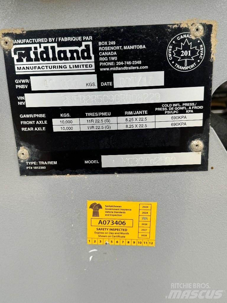Midland TW2500 Sklápěcí přívěsy