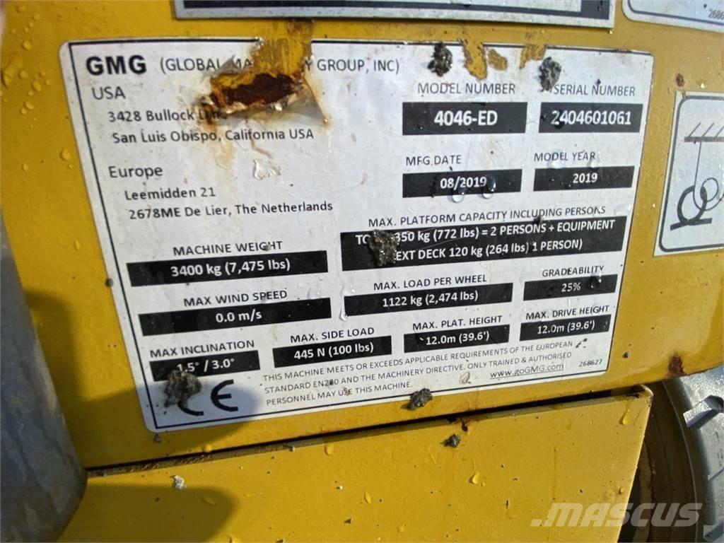 GMG 4046-ED Nůžková zvedací plošina