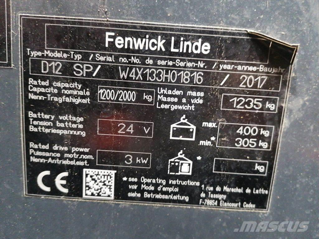 Linde D12 SP Ručně vedené vysokozdvižné vozíky