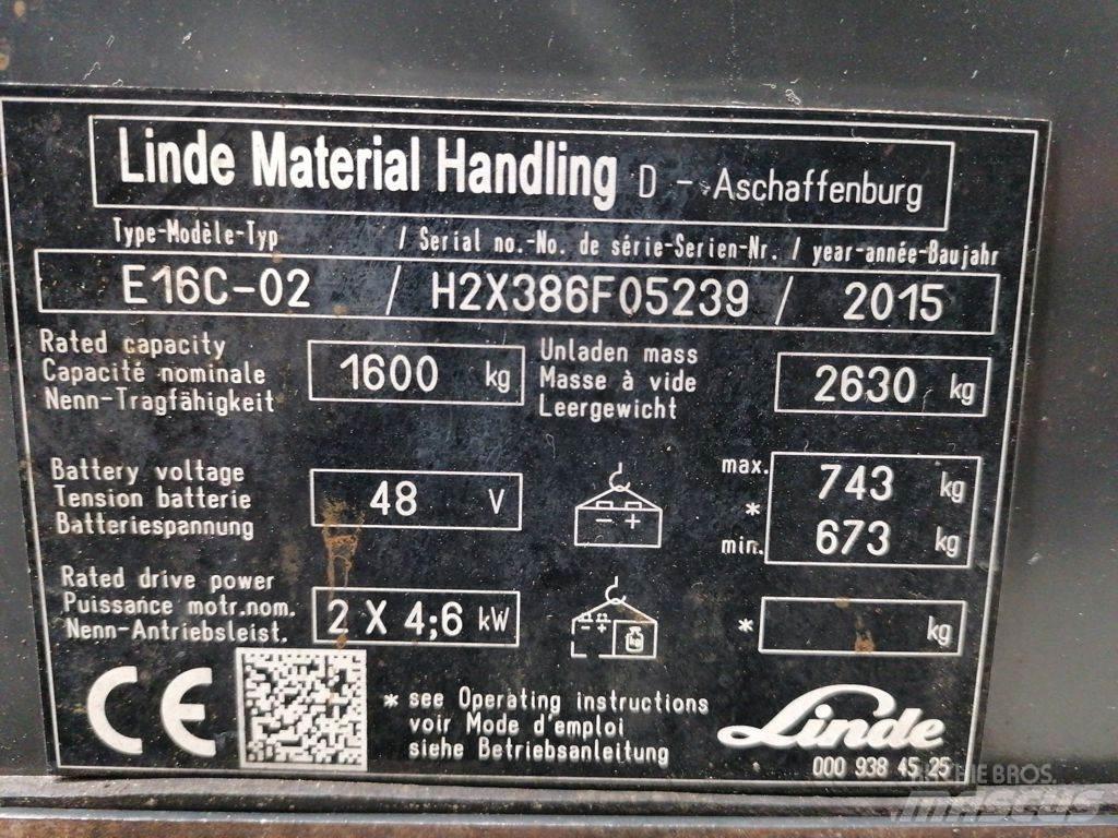 Linde E16C-02 Akumulátorové vozíky