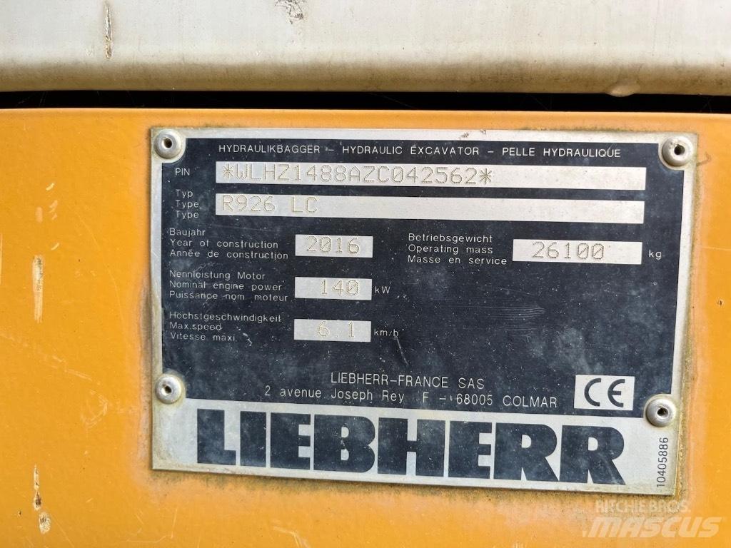 Liebherr 926 Pásová rýpadla