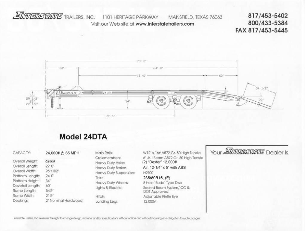 Interstate 24DTA Přívesy na přepravu automobilů
