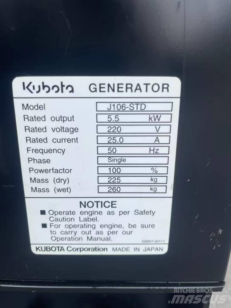 Kubota J106 Naftové generátory