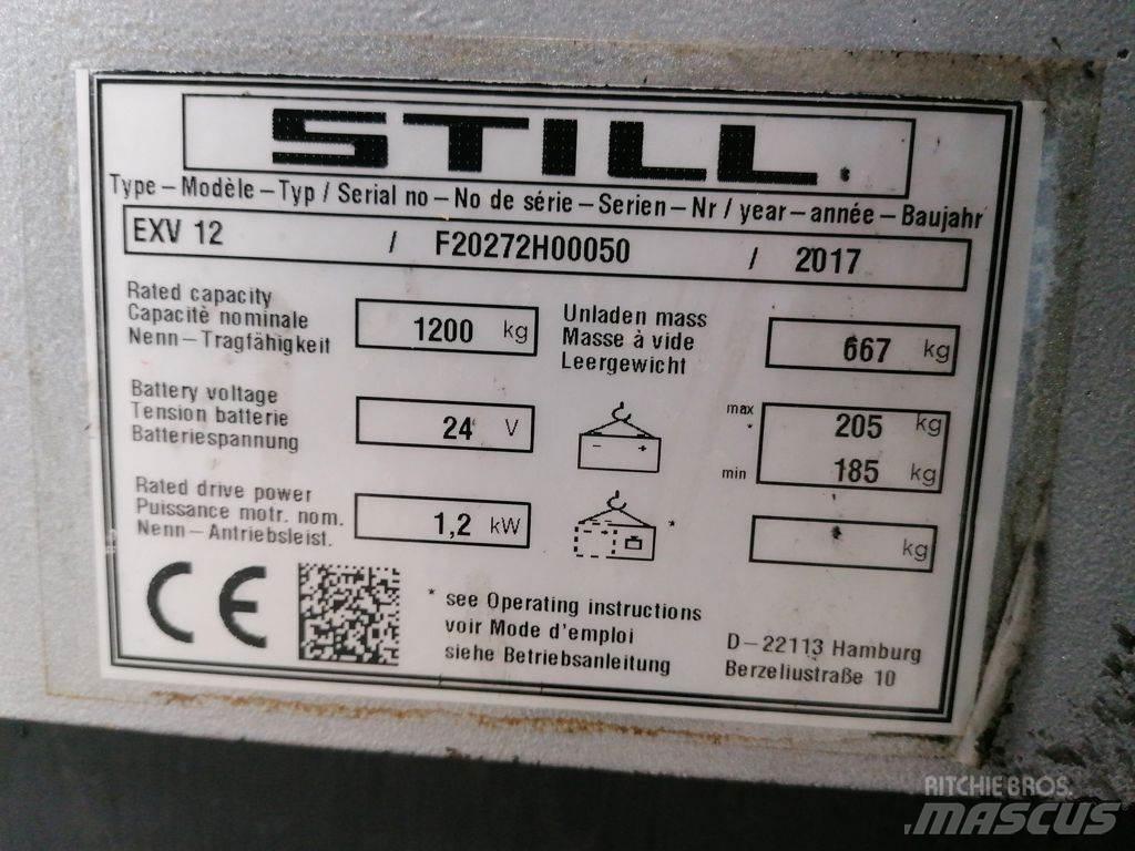 Still EXV12 Ručně vedené vysokozdvižné vozíky