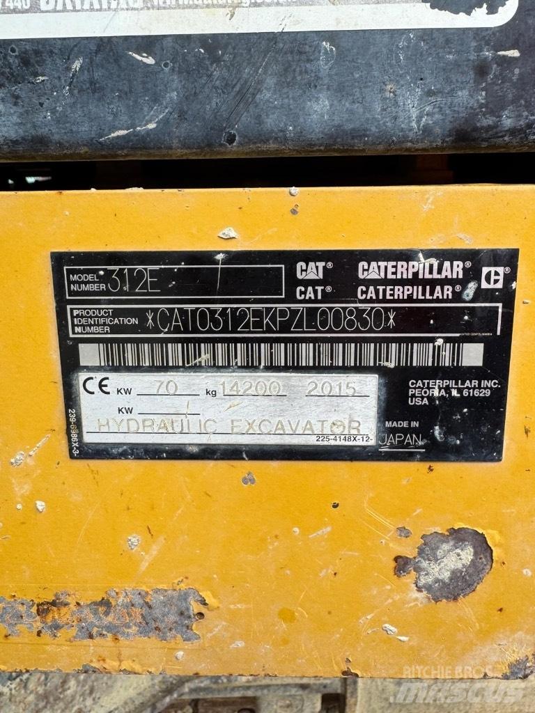 CAT 312 E Pásová rýpadla