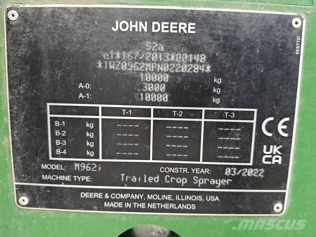 John Deere M 962 i Tažené postřikovače