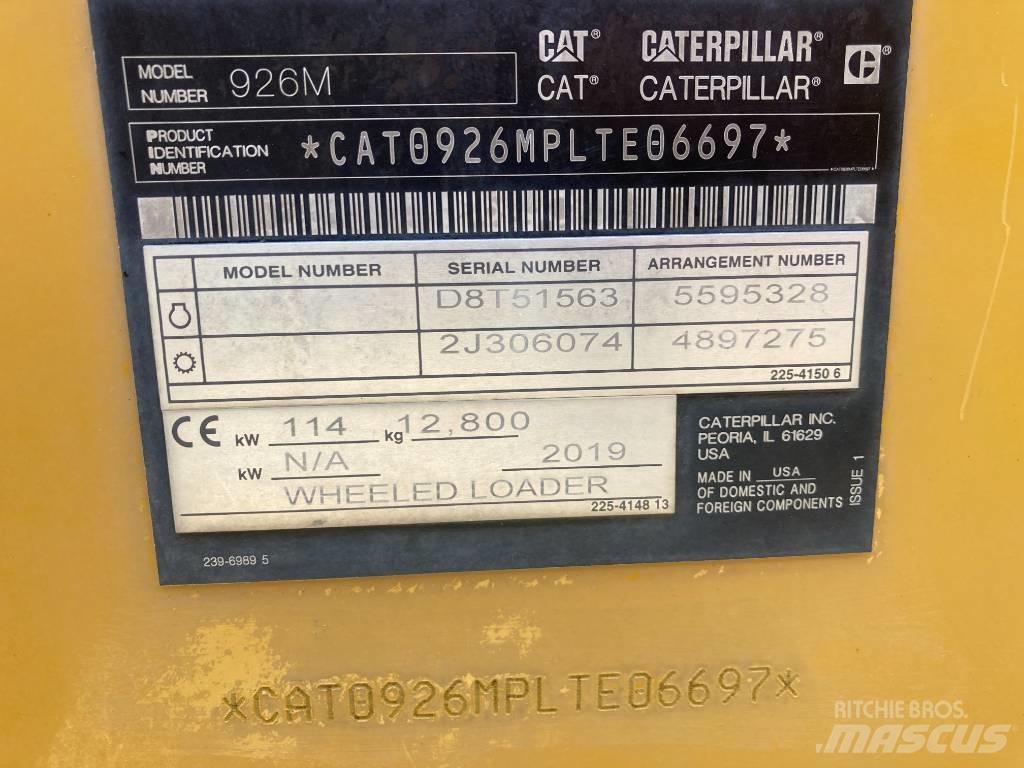 CAT 926M Kolové nakladače