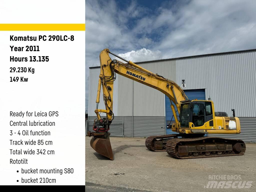 Komatsu PC 290 LC-8 Pásová rýpadla