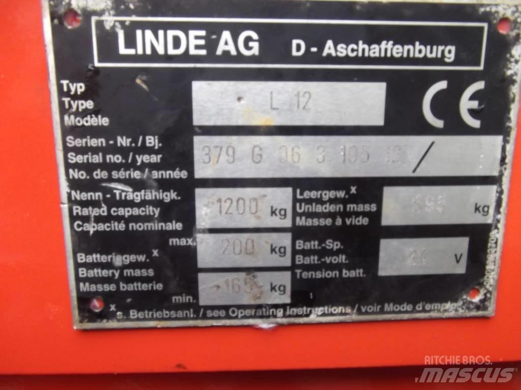 Linde L12 /379/ V-2097 Samohybné vozíky
