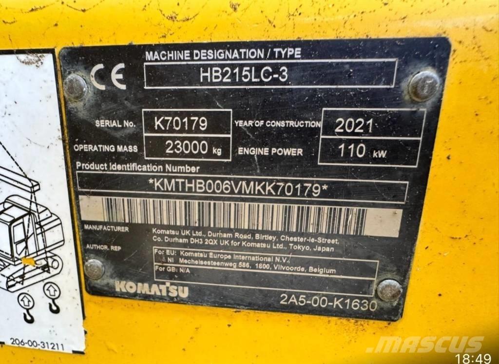 Komatsu HB 215LC-3 Pásová rýpadla
