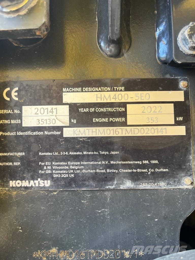 Komatsu HM400-5E0 Kloubové dempry