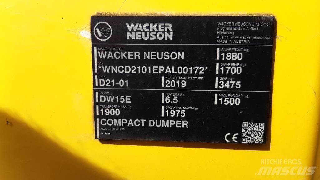 Wacker Neuson DW15e Vyklápěcí dempry
