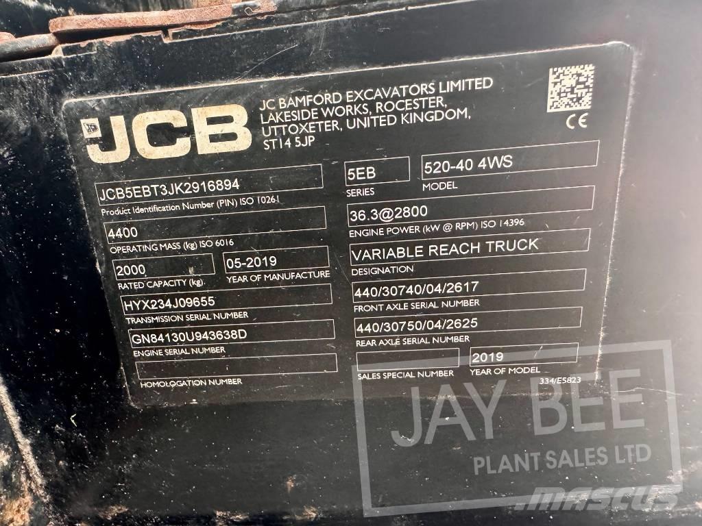 JCB 520-40 Teleskopické manipulátory