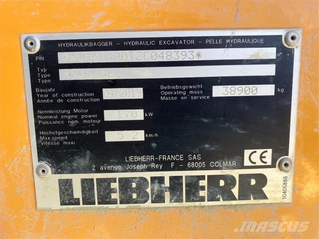 Liebherr R936 Pásová rýpadla