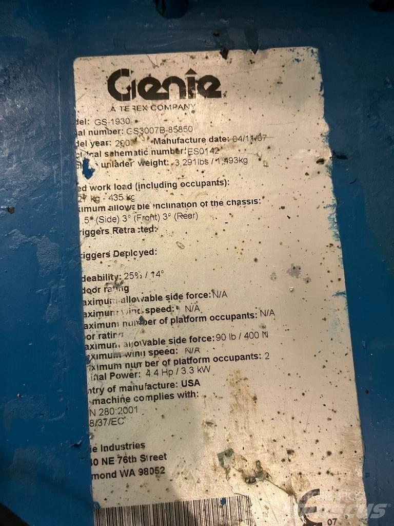 Genie GS 1930 Nůžková zvedací plošina