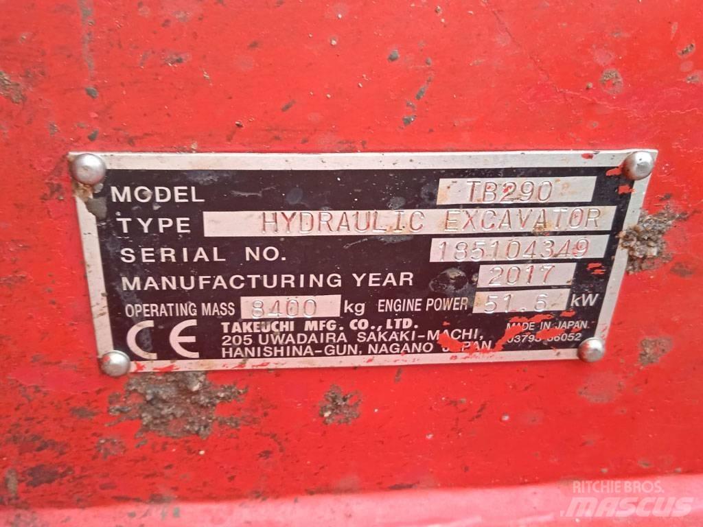 Takeuchi TB290 Mini rýpadla < 7t