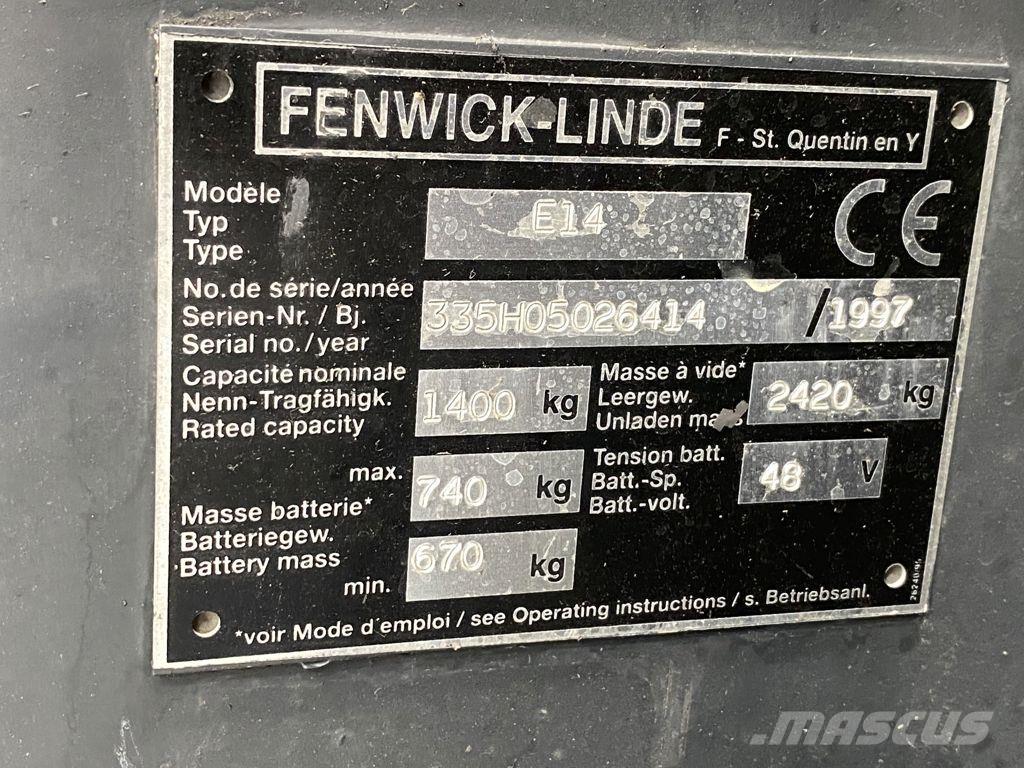 Linde E14 Akumulátorové vozíky