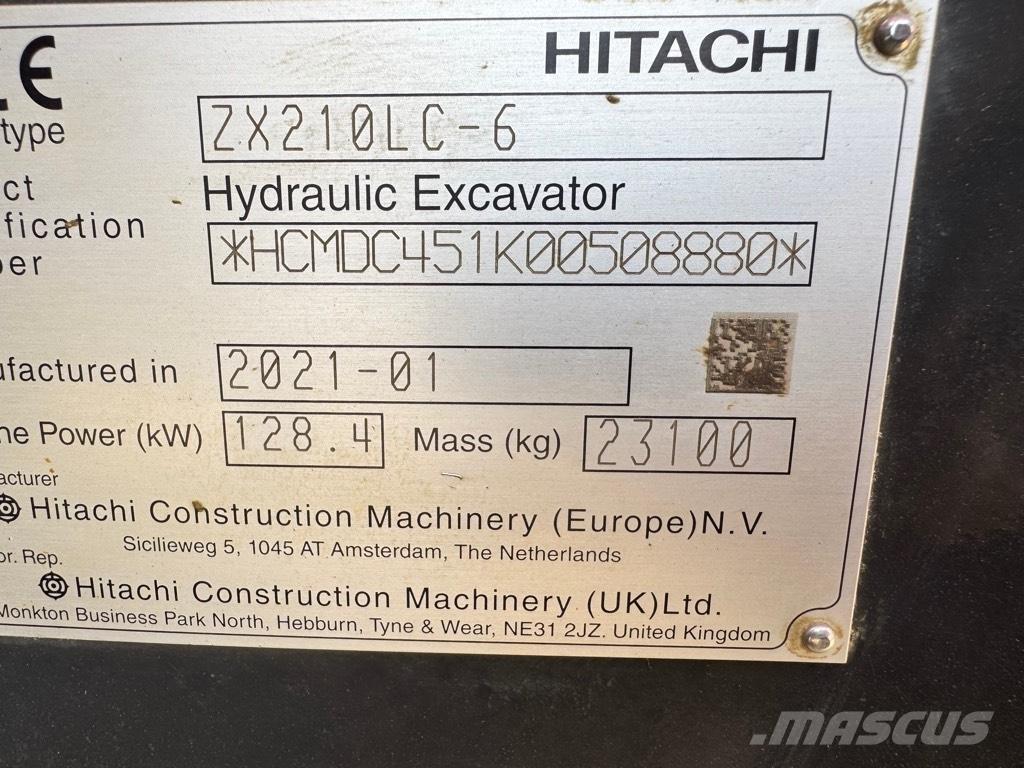 Hitachi ZX 210 LC-6 Pásová rýpadla