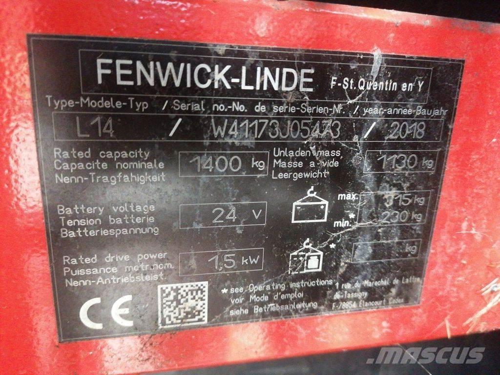 Linde L14 Ručně vedené vysokozdvižné vozíky