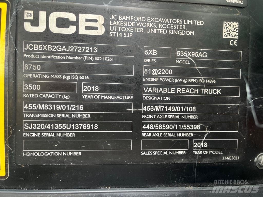 JCB 535-95 Agri Teleskopické nakladače pro zemědělství