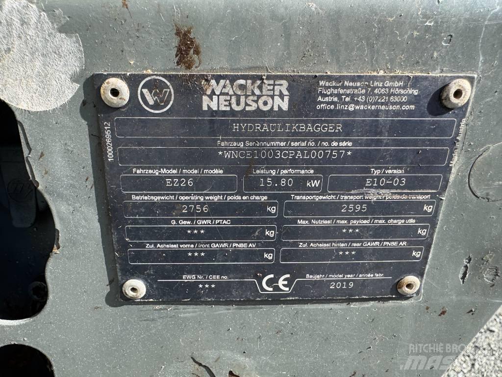 Wacker Neuson EZ26 Pásová rýpadla