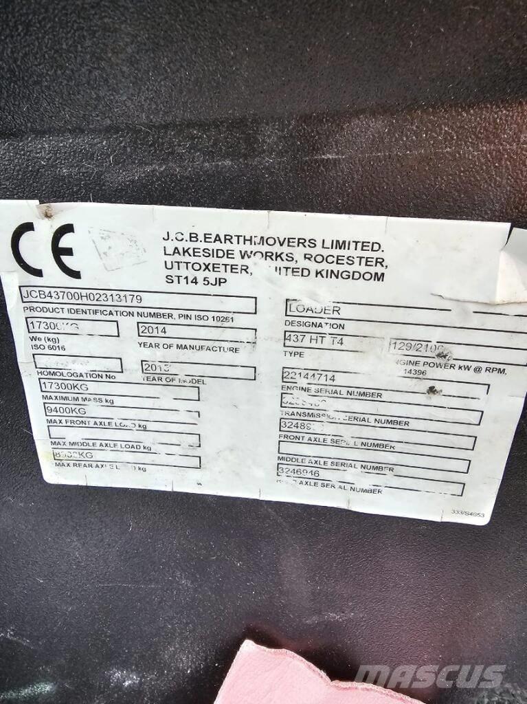 JCB 437 HT Kolové nakladače