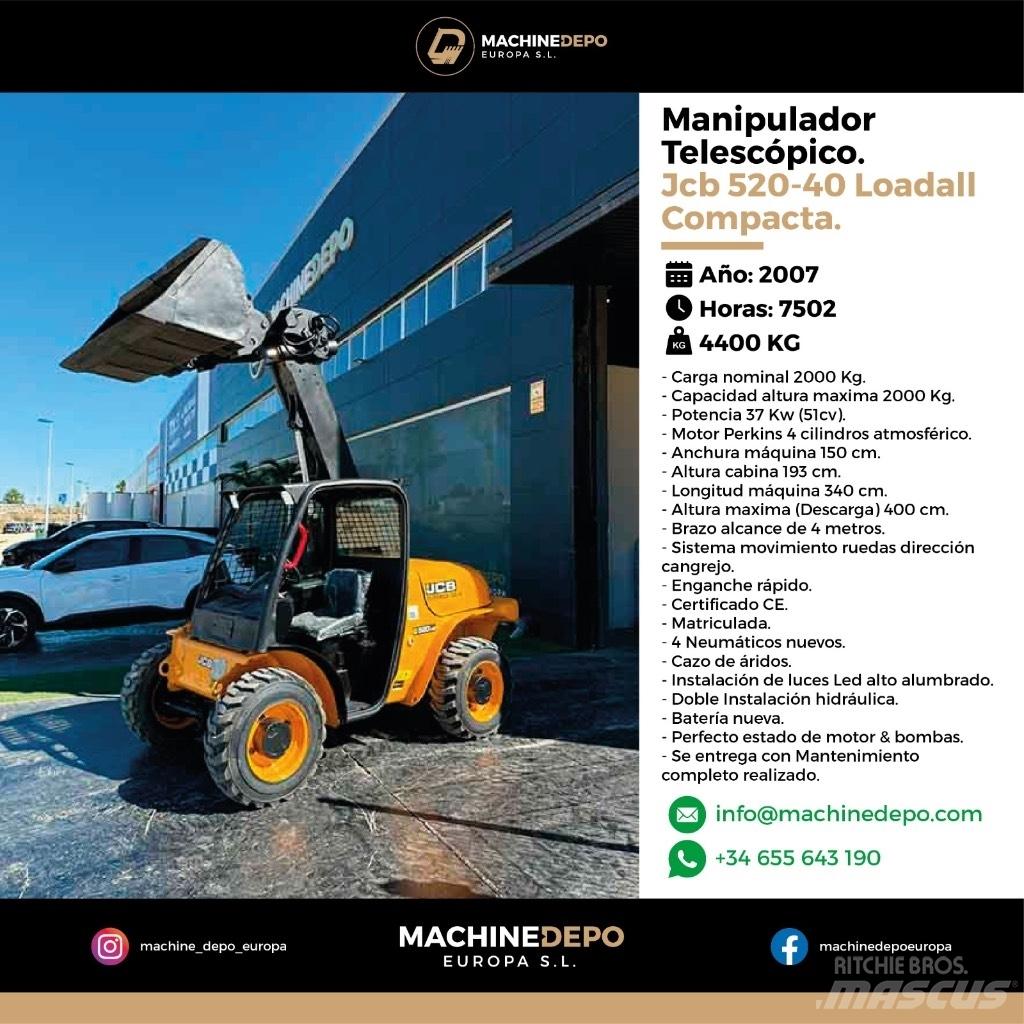JCB 520-40 Teleskopické nakladače pro zemědělství